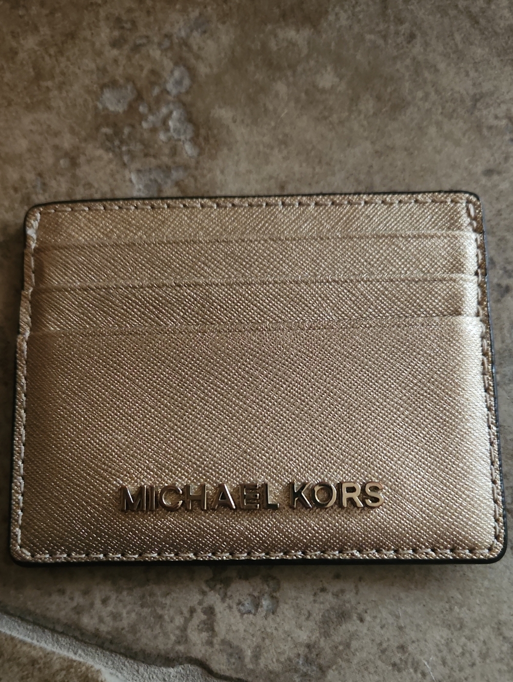 Michael Kors Metallic Gold Card Holder